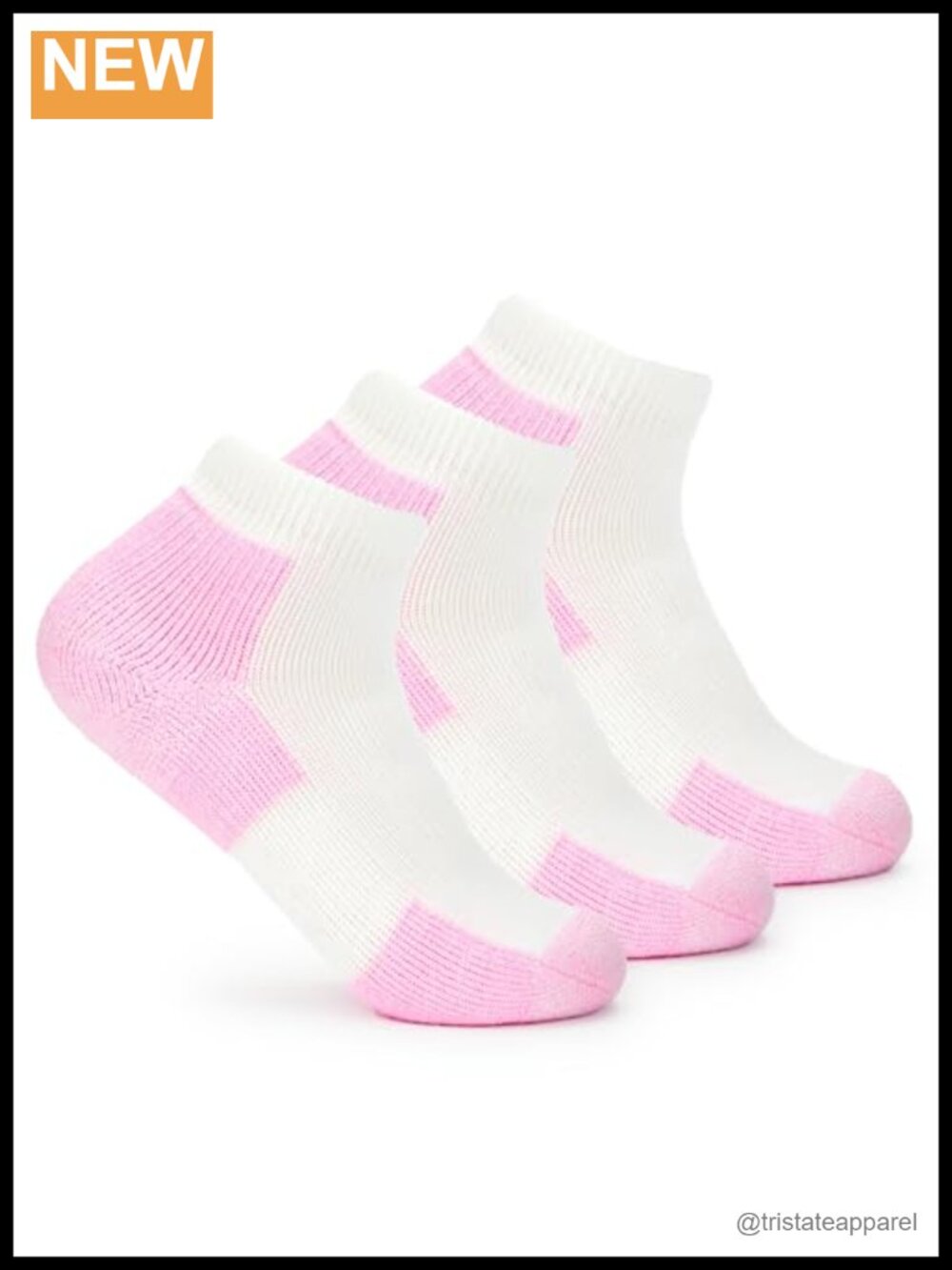 Thick Cushion Distance Walking Ankle Socks 3-Pair Pack Moisture Wicking